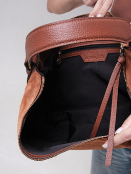 Сумка замшевая багет Azaro 30861 коппер