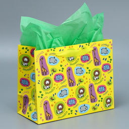 Пакет ламинированный с тишью Улыбайся, MS 23 18 10 см