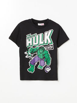 Bisiklet Yaka Hulk Bask?l? Erkek ?ocuk Ti??rt ve ?ort - Waikiki фото 2