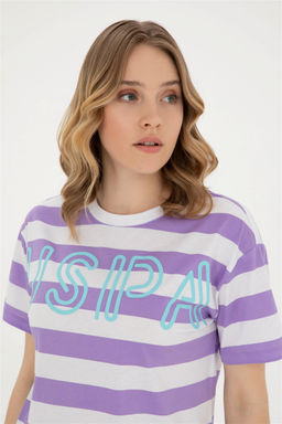 U. S. Polo Assn / Женская сиреневая футболка с круглым вырезом - U.s. polo assn фото 2