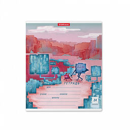 Цена за 160 шт. Тетрадь школьная ученическая ErichKrause Далекая планета, 24 листа, линейка (в плёнке по 10 шт.)  фото 4