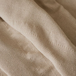 Плед хлопковый 140х200 бежевый