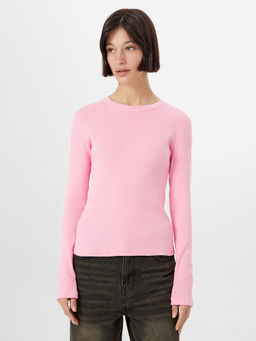 Лонгслив женский розовый