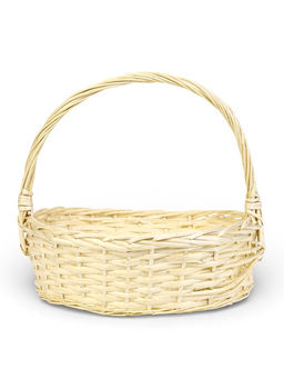 Корзина плетёная для хранения Liana, с ручкой, бежевая, набор 3 шт.