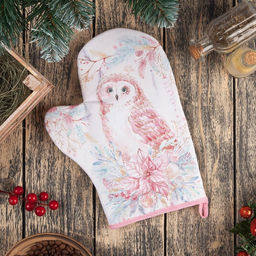 Варежка-прихватка Совушка 20х28см,100% х/л, ватин 250г/м2