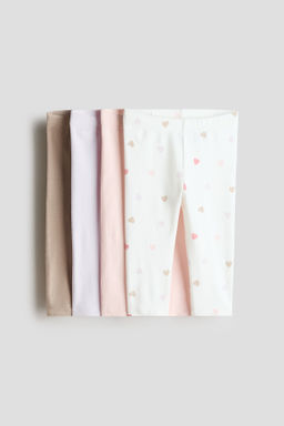Pack de 4 leggings en punto de algod?n