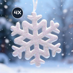 Набор новогодних украшений "Снежный карнавал" (4шт х 10см)