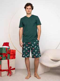 Мужская новогодняя пижама из 100% хлопка