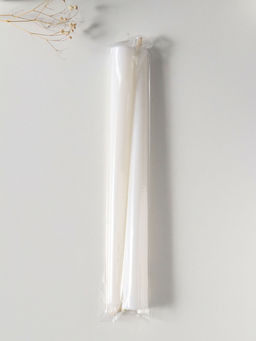 Цена за 2 шт. Свеча античная 25 см (набор 2 шт) 58 гр, 7 ч, цв. белый