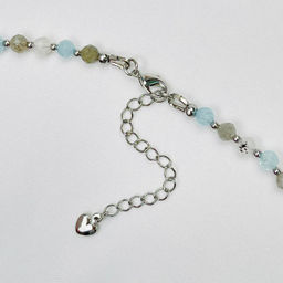 Колье для "Скорпиона" из Лабрадора, Аквамарина и Лунного камня 38 см +