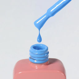 Гель лак для ногтей, однотонный, трехфазный, 10 мл, LED/UV, голубой (254)