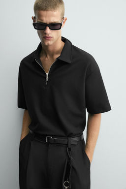 INTERLOCK ZIP-UP POLO SHIRT - Zara фото 6