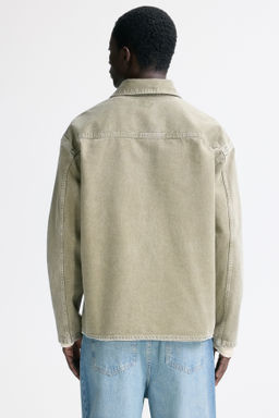 Sobrecamisa de sarga con efecto lavado - H&m фото 6