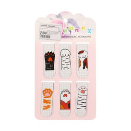 Набор закладок магнитных для книг 6 штук Лапки 60*19мм МИКС CALLIGRATA фото 8