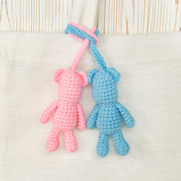 Набор для вязания Miadolla AMG-MN-0148 Мишки Брик (голубой и розовый)  фото 5