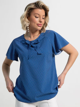 Блуза Сицилия (голубая) Б15247-19М - Lt collection фото 8