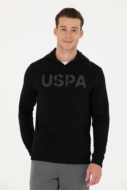 U. S. Polo Assn Мужская черная базовая толстовка с капюшоном