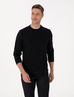 Siyah Regular Fit Sweatshirt - Pierre cardin фото 3