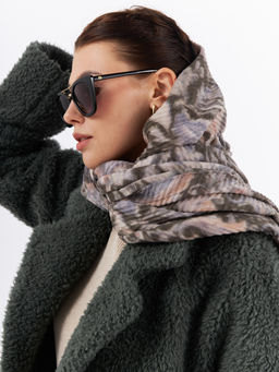 Большой, мягкий, тонкий и очень нежный двусторонний палантин с рисунком - Tantino фото 6