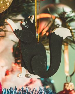 Новогодние украшения: Кошка сидящая 9005