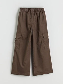 Beli Lastikli K?z ?ocuk Kargo Pantolon