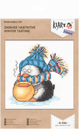 Klart набор для вышивания 8-286 Зимнее чаепитие 12.5 х 13.5 см