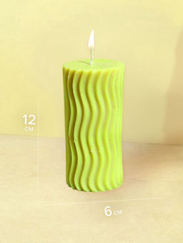 Свеча "Волны" 6х6х12 см, соевый воск МИКС