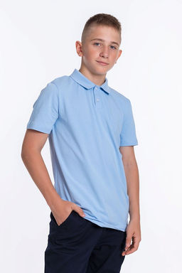 Футболка-поло М224104б голубой