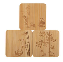 Набор из 3 подставок под горячее из бамбука Foresta di bambu, р-р: 10*10*0,8 см 985990