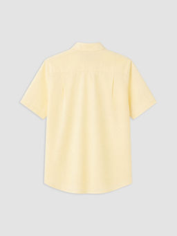 Regular Fit Keten Kar???ml? Erkek G?mlek