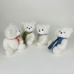 Мягкая игрушка Мишка белый в шарфе 25 см (арт. 1112/25)