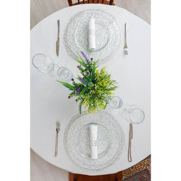Набор салфеток сервировочных на стол Доляна Соломка, d=38 см, 4 шт, цвет серебряный  фото 6