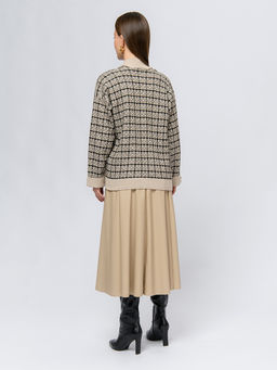 Кардиган бежевого цвета укороченный с карманами - 1001dress фото 3