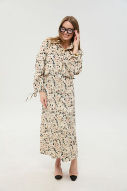 Платье NIKVA н944-11 песочный мультиколор