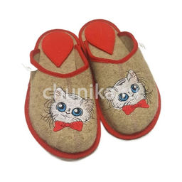 Тапочки без задника, вышивка «кошечки» - Чуника фото 4