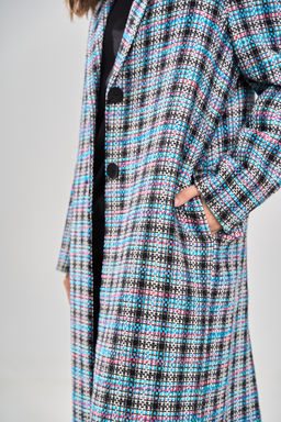 Пальто 1164 клетка мультиколор - Rinka фото 2