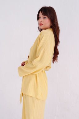 9444 Костюм из кимоно и брюк-палаццо жёлтый - Martichelli фото 18