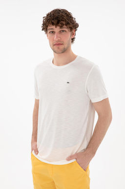 Erkek Regular Fit Bisiklet Yaka Modal Ekru Basic Ti__rt Sepette S_rpriz _ndirim - U.s. polo assn фото 3