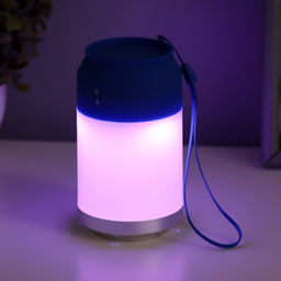 Ночник «Фоси» LED 5 режимов от батареек 3хААА бело-синий 6.5×6.5×11.5 см