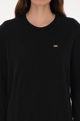 Kad_n Siyah Bisiklet Yaka Basic Kazak - U.s. polo assn фото 6