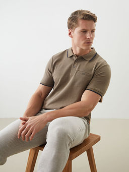 Polo Yaka K?sa Kollu Erkek Dokulu Ti??rt