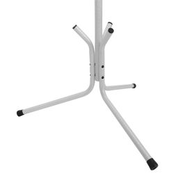 Вешалка-стойка металл. "Луч 3" 63х177см (9 рожков, белое серебро/белый)