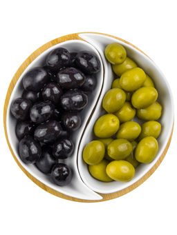 Тарелка под оливки 100 мл 15*15*3,5 см Инь-Янь розы на деревянной подставке - Elan gallery фото 6