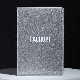Обложка для паспорта Паспорт, ПВХ блестящая, цвет серебряный