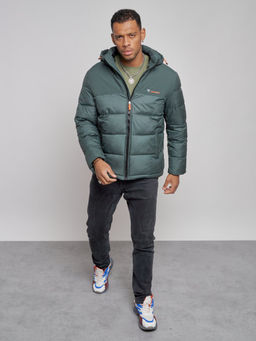 Куртка мужская зимняя с капюшоном спортивная великан цвета хаки 8377Kh - Wonderrman фото 9