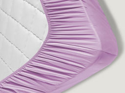 Простыня на резинке 4403/1-БЧ 200*140*20 гл.кр. сатин цв. сирень 1638-15 (Распродажа)