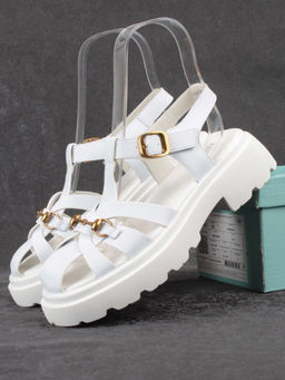 08-PEAG54-1 WHITE Босоножки женские (натуральная кожа) - Фабричный китай фото 16