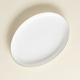 Тарелка для подачи SL Home «Каскарон», 25.4×18.5×2.5 см, овальная, костяной фарфор, белая