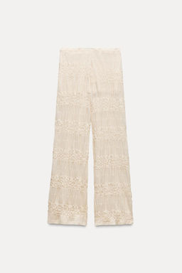 TEXTURED WIDE-LEG TROUSERS - Zara фото 3