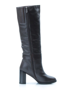 02-DL17-56 BROWN Сапоги зимние женские (натуральная кожа, натуральный мех) - Фабричный китай фото 10